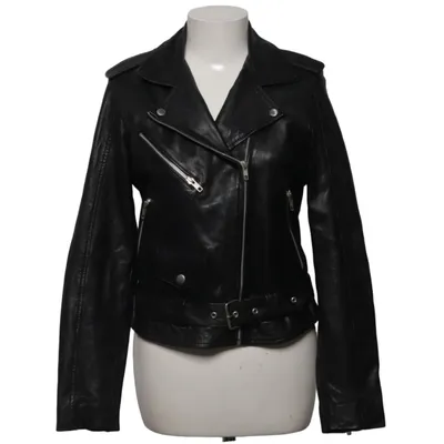 Bikerjack (Zwart) van Reclaimed Vintage Leer, Polyester