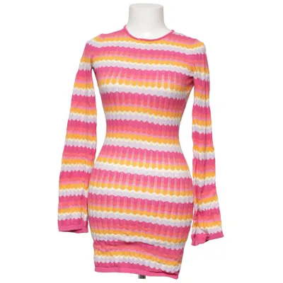 Jurk (Roze, Oranje, Geel) van Bershka Katoen, Polyamide