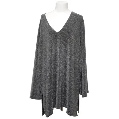 Blouse (Gray) from XLNT by KappAhl Elastane, Metallic fiber, Polyamide