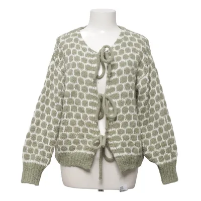 Cardigan (Green, White) from Love Forever Acrylic, Alpaca wool, Nylon