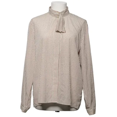 Blouse lavallière (Beige, Marron) de Elena Miro