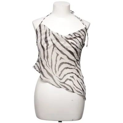 Halterneck top (Hvid, Sort)
