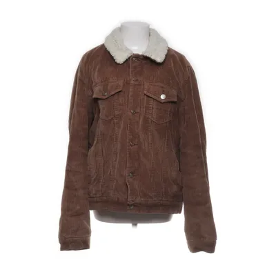 Fodrad jeansjacka (Brun, Vit) från ASOS Bomull, Polyester