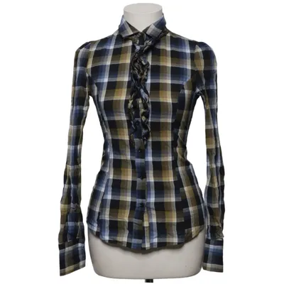 Shirt (Blauw, Zwart, Beige) van Sisley Katoen