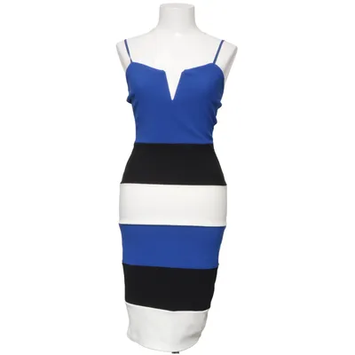 Jurk (Blauw, Zwart, Wit) van Evita Elastaan, Polyester