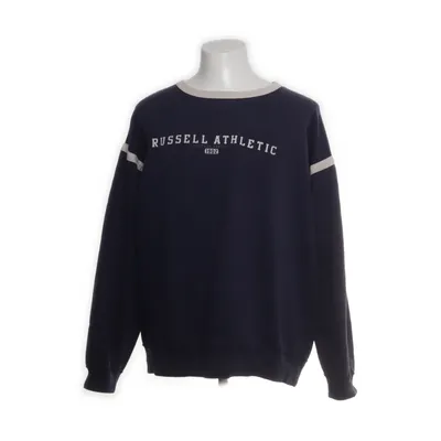 Collegetröja (Blå, Vit) från Russell Athletic Bomull, Polyester