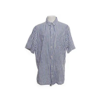 Short sleeve shirt (Blue, White) from H&M Linen, Cotton