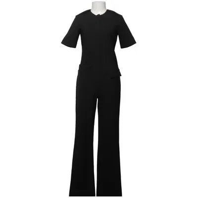 Jumpsuit (Schwarz) von Zara Woman Baumwolle, Elasthan, Polyester, Viskose