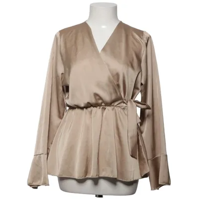 Wrap blouse (Beige) from Creme Fraiche Polyester
