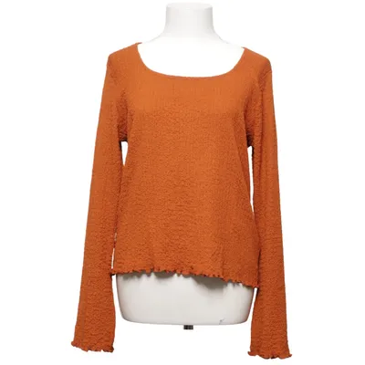 Blouse (Orange) from Samsa Collection Elastane, Polyester