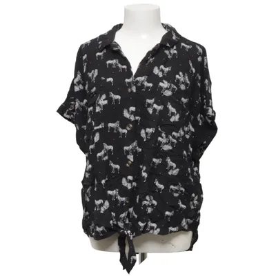 Chemise à manches courtes (Noir, Blanc) de Yessica Viscose