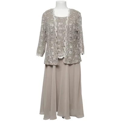Aftenkjole (Beige) fra R&M Richards Elastan, Polyamid, Polyester