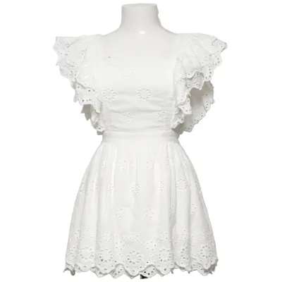 Jurk (Wit) van Lulus Katoen, Viscose