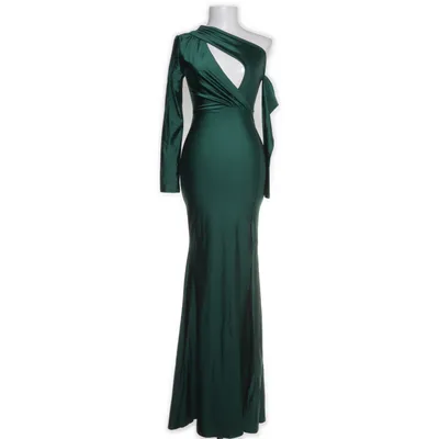 Aftenkjole (Grøn) fra Fashion Nova Elastan, Nylon