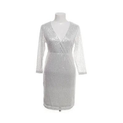 Cocktail dress (Silver, White) from Fisherfield Elastane, Polyester