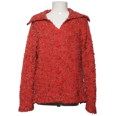 Cardigan (Red, Multicolored) from Oui Moments Acrylic, Cotton, Polyamide