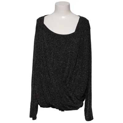Wrap blouse (Black) from Mandi Elastane, Polyamide