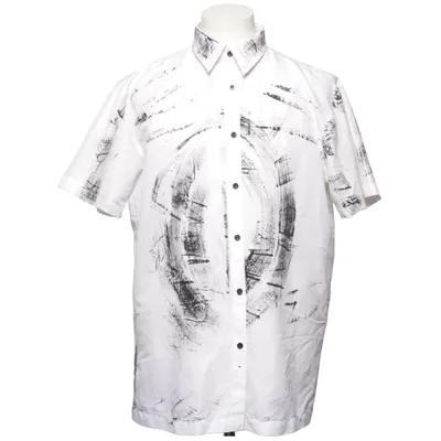 Kortärmad skjorta (Vit, Svart) från Santino Polyester