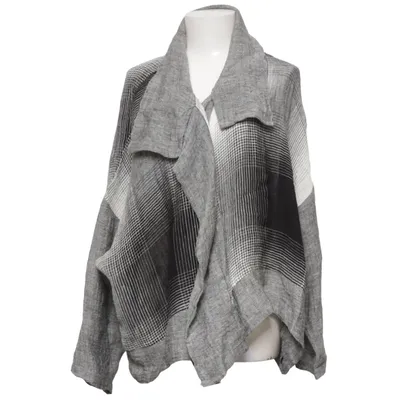 Cardigan (Gray, Black, White) from Ivan Grundahl Linen, Polyamide