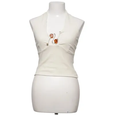 Halter neck top (White) from ASOS Design Elastane, Polyester