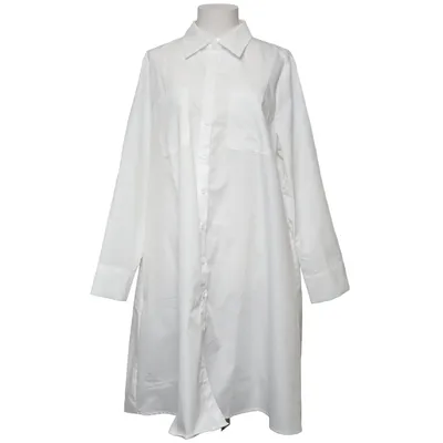 Shirt dress (White) from Stylewe Cotton, Polyester
