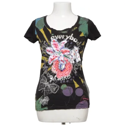 T-shirt (Zwart, Meerkleurig) van Desigual Katoen, Viscose