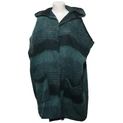 Cardigan (Blue, Black) from Bohéme Alpaca wool, Polyamide, Polyester