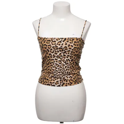 Crop top (Brown, Black) from Gina Tricot Cotton, Elastane