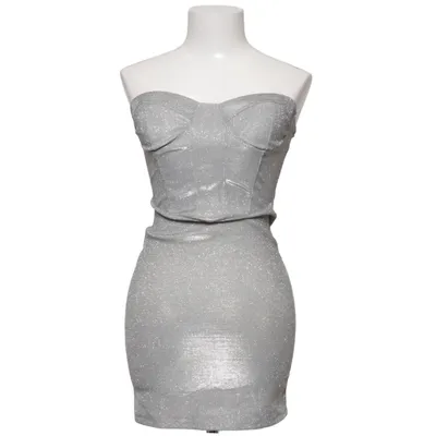 Cocktailjurk (Zilver) van L&S Elastaan, Metallvezel, Polyester