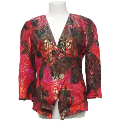 Blazer (Rouge, Or, Multicolore) de Murek Fashion Soie