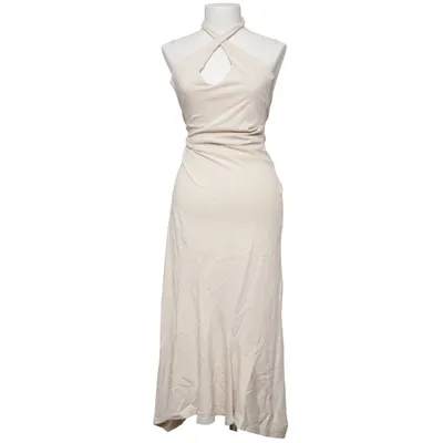 Robe longue (Beige) de Zara Coton, Viscose