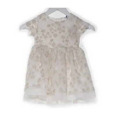 Brudnäbbsklänning (Vit, Guldfärgad) från Mayoral Metallfiber, Polyester