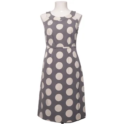 Dress (Gray, White) from Boden Cotton, Elastane, Polyester, Silk