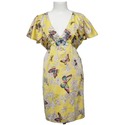 Robe (Jaune, Multicolore) de Uttam London Polyester