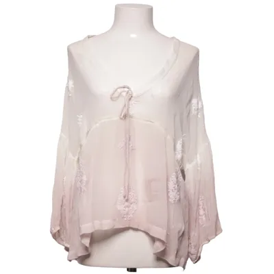 Blus (Beige, Vit) från Days Viskos