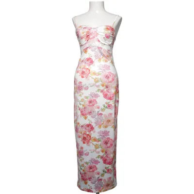 Långklänning (Vit, Rosa, Flerfärgad) Elastan, Polyester