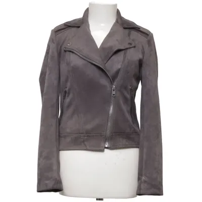 Biker jacket (Gray) from Philosophy Republic Clothing Elastane, Faux leather, Polyester