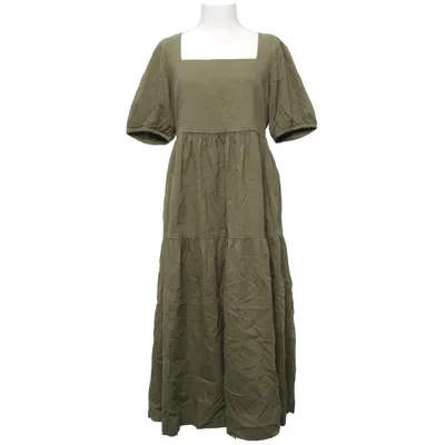 Maxi jurk (Groen) van Uniqlo Katoen, Linnen, Viscose