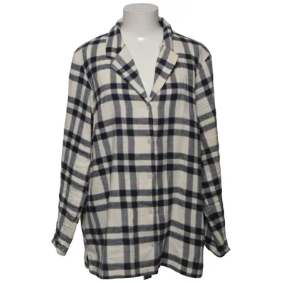 Pyjamasskjorte (Hvid, Blå) fra Index