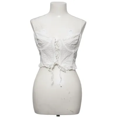 Korset (Cotton Anglaise Lacing Corset Top) fra NA-KD Bomuld