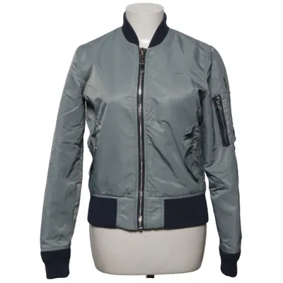 Bomber jacket (Gray, Blue) from Schott Cotton, Polyamide, Polyester