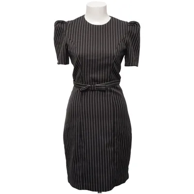 Dress (Black, White) from Express Polyester, Viscose