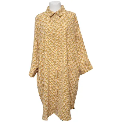 Skjortekjole (Brun, Hvid) fra Woolworths Polyester