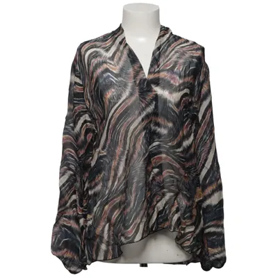 Blouse (Black, Brown, Multicolored) from Malu Elastane, Silk, Viscose