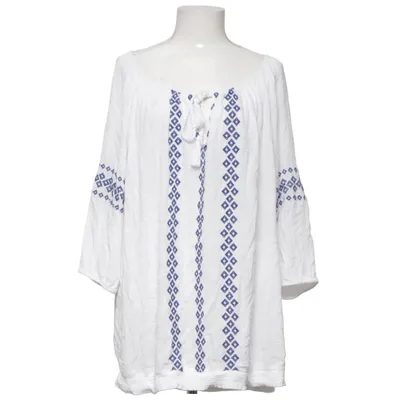 Blouse (White, Blue, Multicolored) from XLNT by KappAhl Viscose