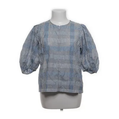 Bluse (Blå, Hvid, Sort) fra Ganni Økologisk bomuld, Polyamid, Genanvendt polyester