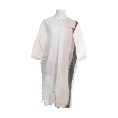 Shirt dress (White, Multicolored) from Simplicity Linen, Viscose