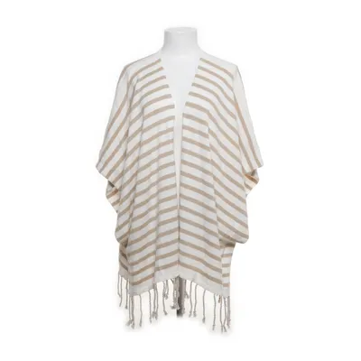 Poncho (Wit, Beige) van Oui Katoen