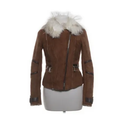 Shearlingjacka (Brun, Vit) från River Island Akryl, Polyester, Polyuretan, Viskos