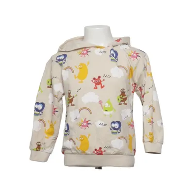 Huvtröja (Beige, Flerfärgad) från Babblarna x KappAhl Bomull, Elastan